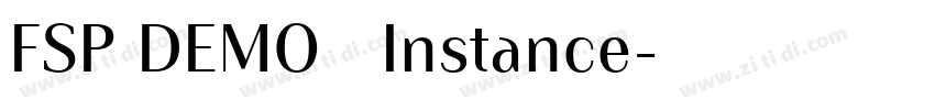 FSP DEMO   Instance字体转换